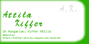 attila kiffer business card